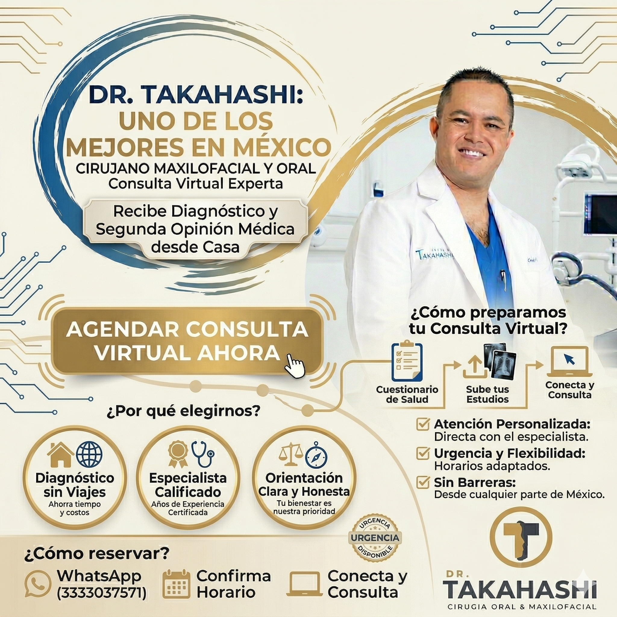Consulta Virtual Especializada con el Dr. Carlos Takahashi, cirujano oral y maxilofacial Consulta Virtual Especializada con el Dr. Carlos Takahashi, cirujano oral y maxilofacial
